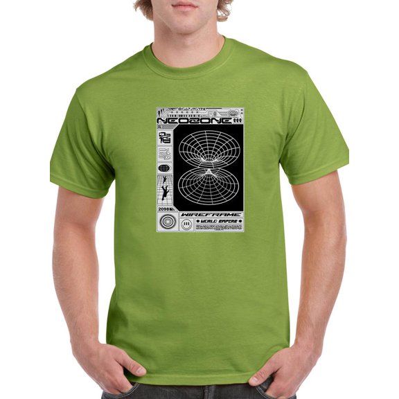 Neozone Techno Style T-Shirt Men -Image by Shutterstock, Male Large