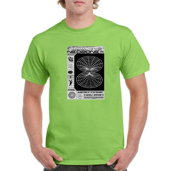 Neozone Techno Style T-Shirt Men -Image by Shutterstock, Male x-Large