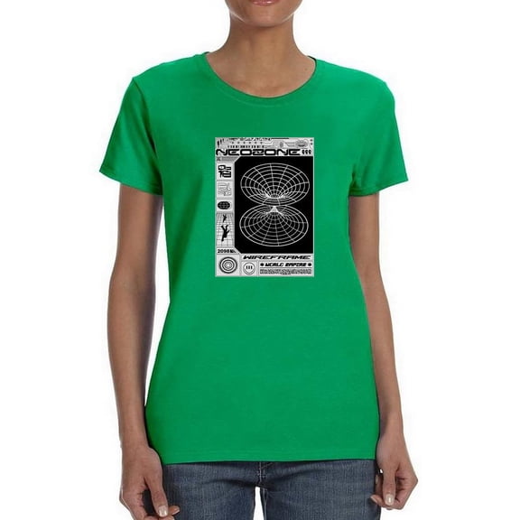 Neozone Techno Style T-Shirt Women -Image by Shutterstock, Female 3X-Large