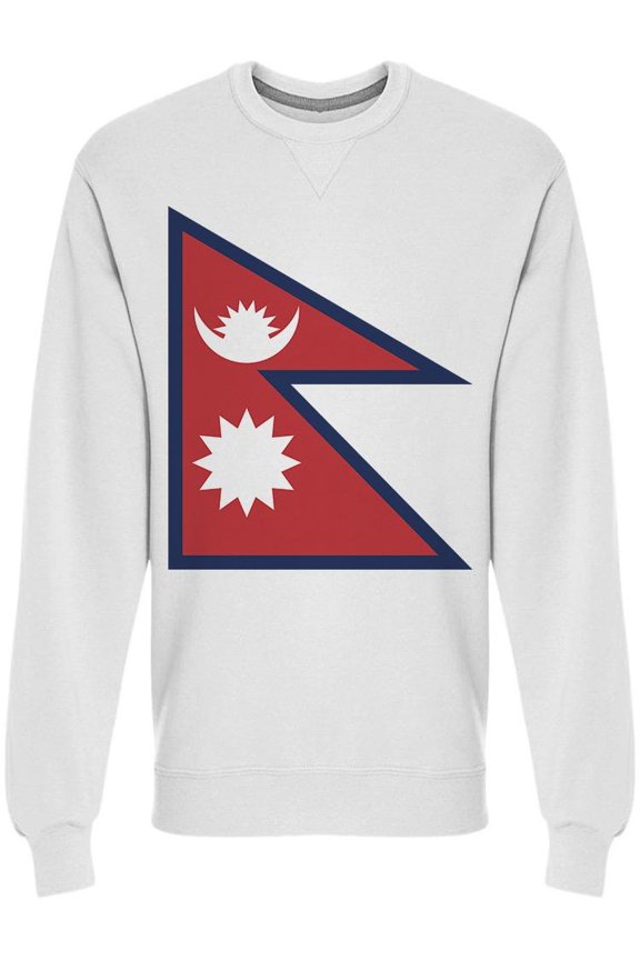 Nepal Flag Graphic Sweatshirt Men -Image by Shutterstock, Male XX-Large