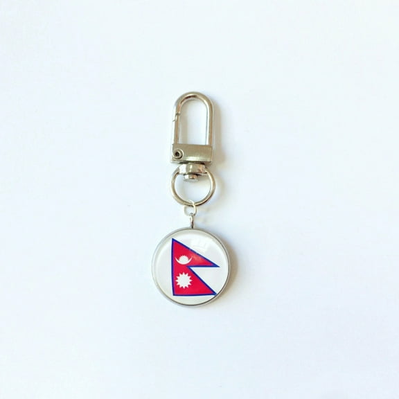 Nepal Flag World Cup Keychain Football Flag Pendant Gift Accessories Bag Decorative Pendant Car Keychain