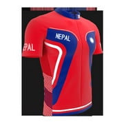 Nepal Full Zipper Bike Short Sleeve Cycling Jersey  for Men - Size XS
