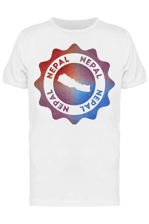 Nepal Low Poly T-Shirt Men -Image by Shutterstock, Male Large