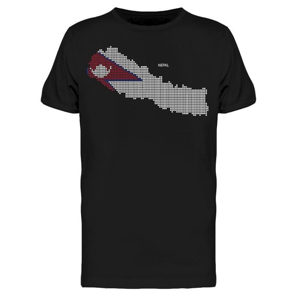 Nepal Map Azerbaijan Square T-Shirt Men -Image by Shutterstock, Male x-Large