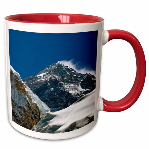 3drose, Nepal, Mt Everest, Chomolungma, Mountain - As26 Dny0036 - David Noyes, 15oz Two-tone Red Mug