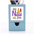 thumbnail image 1 of Nepal National symbol Landmark Pattern Desk Supplies Organizer Pen Holder Card, 1 of 3