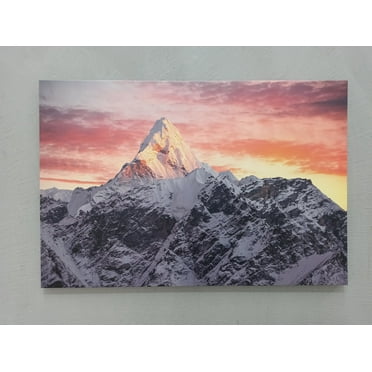 Nepal Poster, Mountain Art, Ama Dablam Peak Wall Art, Sky Artwork, Landscape Canvas Art, Sunrise Canvas Art, Nature Canvas Art, Canvas Wall Decor - Rolled Canvas
