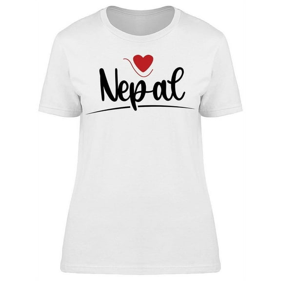 Nepal Red Heart T-Shirt Women -Image by Shutterstock, Female x-Large