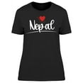 thumbnail image 1 of Nepal Red Love Heart T-Shirt Women -Image by Shutterstock, Female Large, 1 of 2
