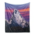 thumbnail image 1 of Nepal Soft Flannel Fleece Throw Blanket, Himalayan Mountain in the Sunset Nature Photography Idyllic Composition Trekking, Cozy Plush for Indoor and Outdoor Use, 70" x 90", Multicolor, by Ambesonne, 1 of 5