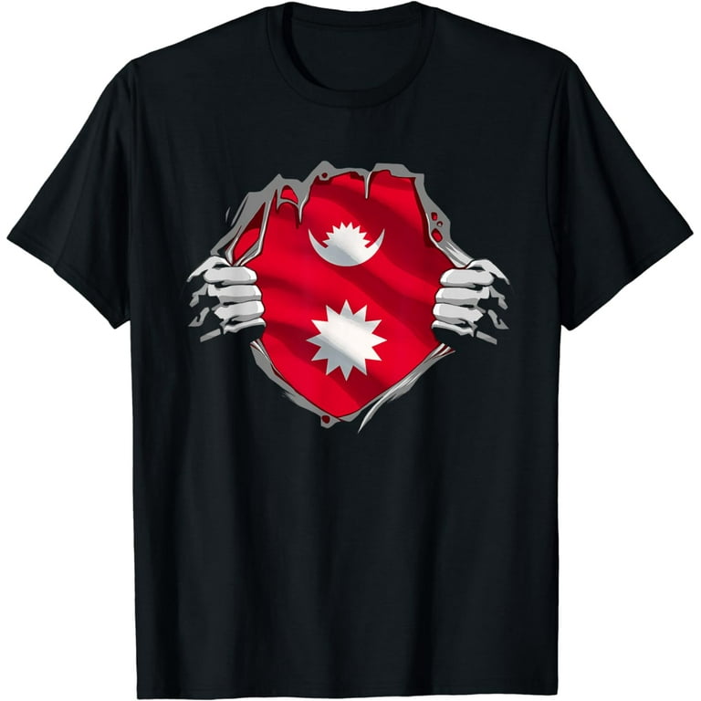 Nepalese Nepali Flag T-Shirt | Vintage Made In Nepal Gift Nepalese Nepali Flag T-Shirt | Vintage Made In Nepal Gift