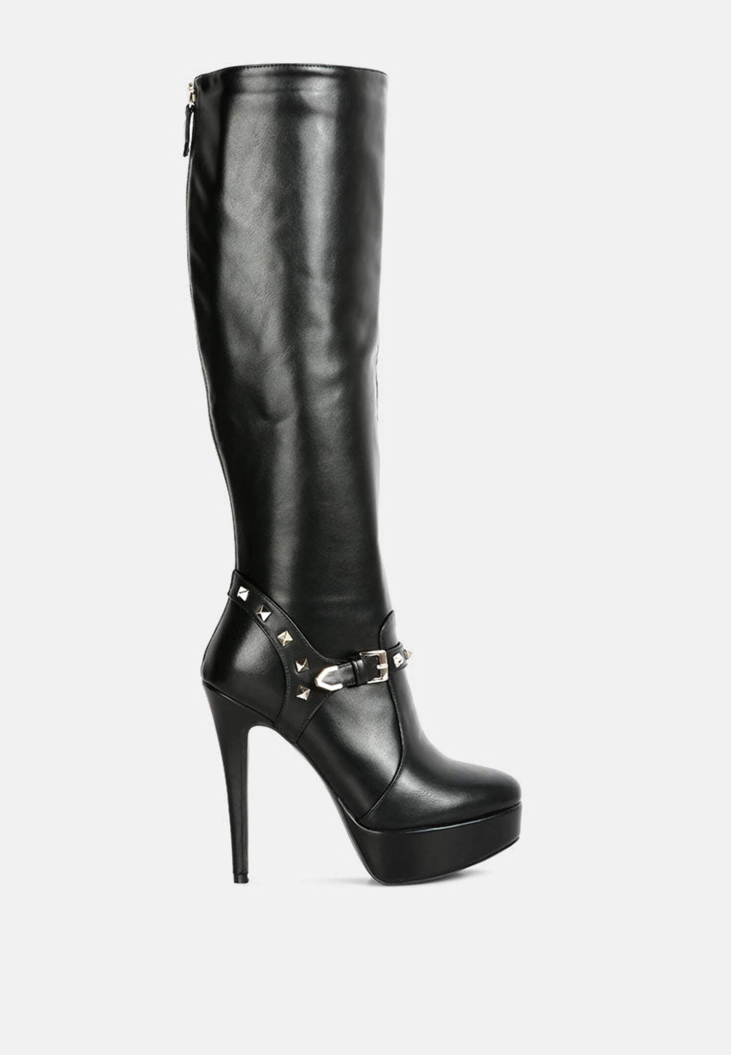 Nebula Rhinestone Embellished Stiletto Calf Boots