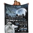 thumbnail image 1 of Nephew Blanket from Aunt, Nephew Gifts from Aunt, Lion Blanket for Nephew, Nephew Birthday Graduation Soft Flannel Throw Blanket 50"x 60", 1 of 5