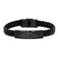 thumbnail image 1 of Nephew Braided Leather Bracelet, Always so very proud of you, Inspirational Nephew Birthday Supporting Gifts From Uncle, 1 of 1