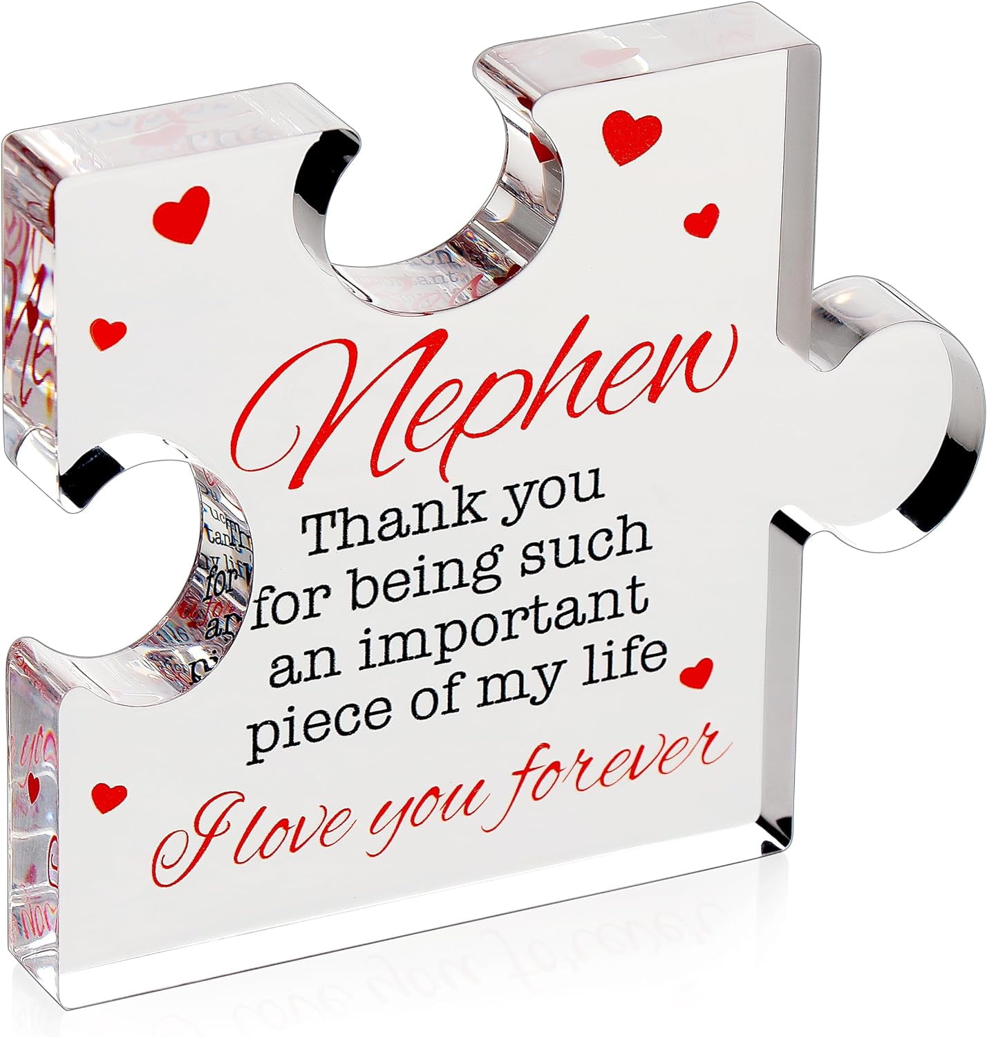 Nephew Gifts - Acrylic Puzzle Keepsake Nephew Gift - Heartwarming ...