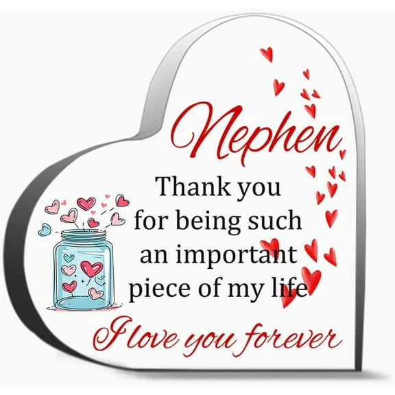 Nephew Gifts Acrylic Puzzle Keepsake Nephew Gift Heartwarming Nephew Gifts From Auntie Uncle H Decor Acrylic Heart Gifts Sign Office Art Decorations