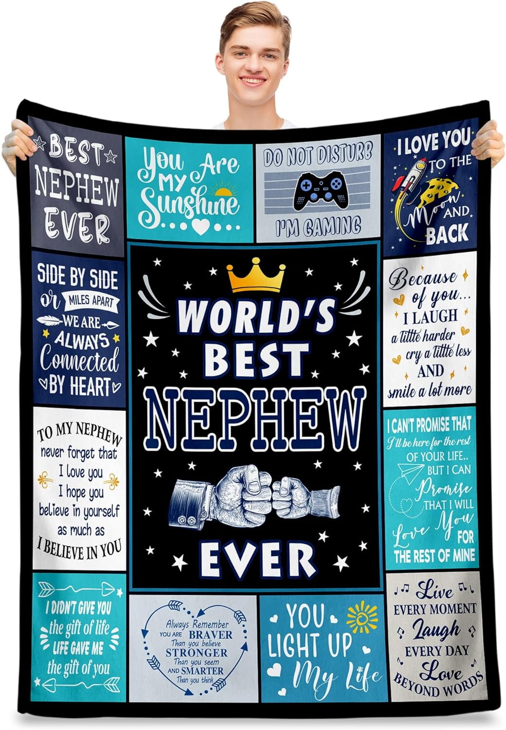Nephew Gifts from Auntie, Fathers Day Nephew Blanket Gifts 50"x60 ...