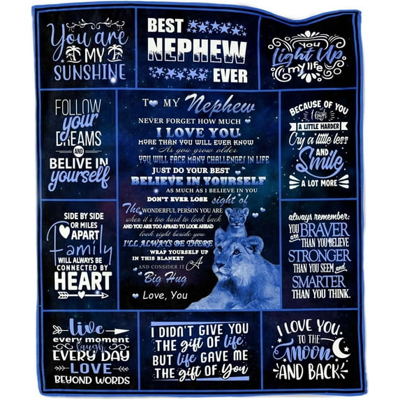Nephew Gifts from Auntie, Gifts for Nephew, to My Nephew Blanket, Birthday Gifts for Nephew, Nephew Blanket from Auntie, Nephew Gifts from Aunt, Nephew Gifts Throw Blanket 60"X50"