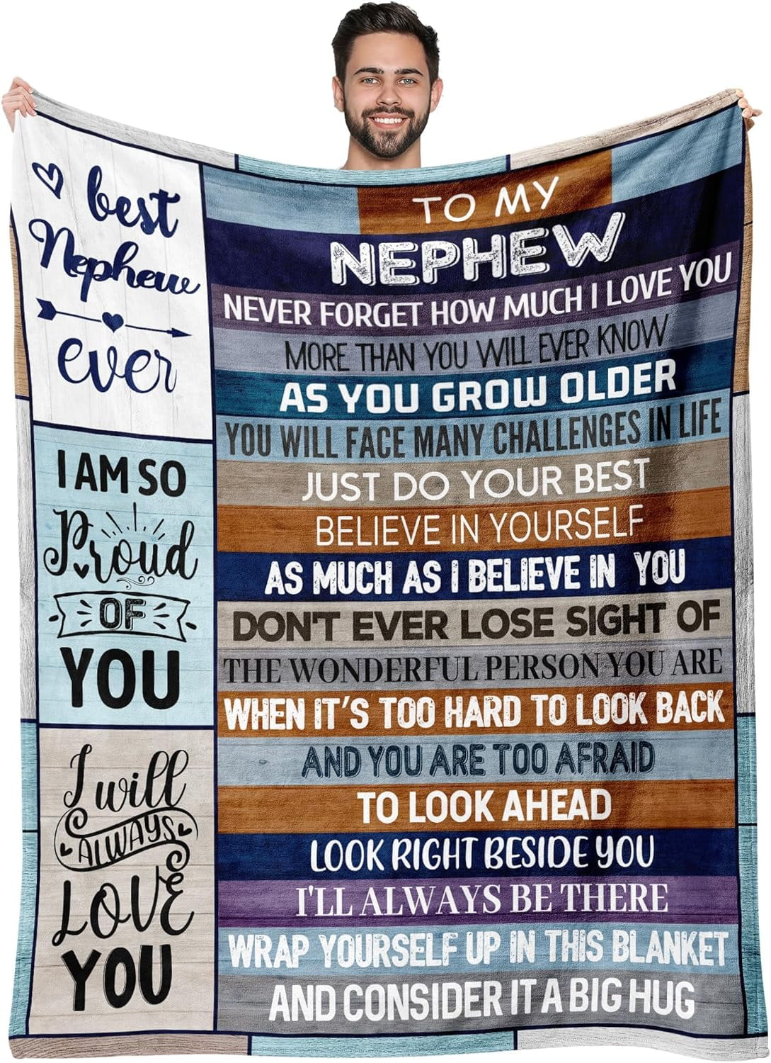 To My Nephew Blanket From Aunt - Soft Flannel Lion Throw, 50x60 Inches | Birthday, Christmas & Graduation Gift - View #14