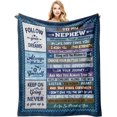 thumbnail image 1 of Nephew Gifts from Auntie, Nephew Gifts Blanket 60"x50", Nephew Gifts from Aunt, Nephew Birthday Gifts, Nephew Gift from Uncle, Nephew Gift Ideas for Christmas Graduation, Gift for Nephew Throw Blanket, 1 of 1
