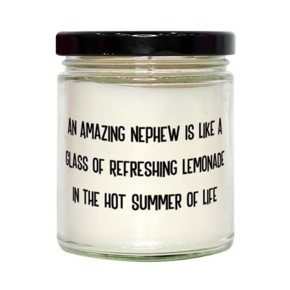 Nephew Gifts for Uncle, an Amazing Nephew is Like A Glass of Refreshing Lemonade in The Hot Summer, Fancy Nephew Candle, from, Uncle Candle, Uncle Birthday Candle, Uncle Gift Ideas, Uncle Gifts, Best