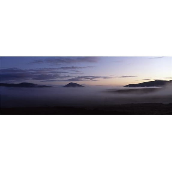 Nephin Beg Co Mayo Ireland - View of Lough Beltra Covered in Fog Poster Print