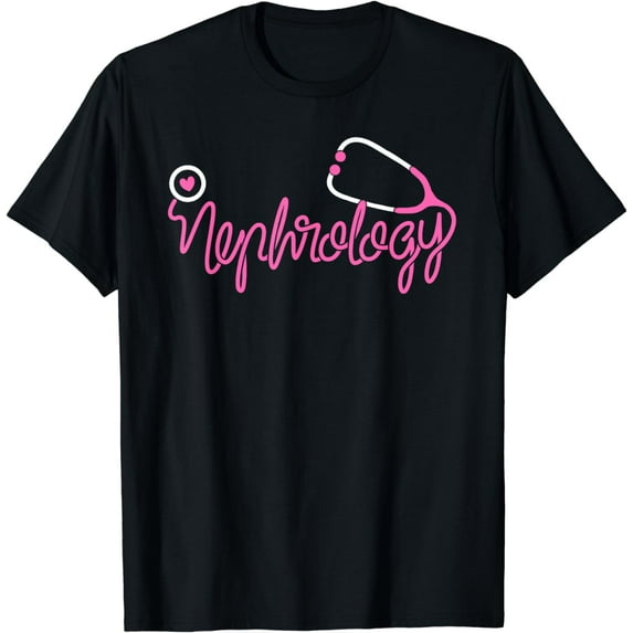 Nephrology office staff Stethoscope Kidney Dialysis Nurse T-Shirt mens t shirt,black,women,funny,misfits,men,journey