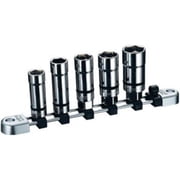 Nepros NPNTB305SPA 0.375 in. Drive Spark Plug Socket Set - 5 Piece