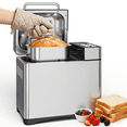 thumbnail image 1 of Nepsam 19-in-1 Stainless Steel Bread Maker Machine, Automatic LCD Display with 15H Timer & 1H Keep Warm (Silver), 1 of 9