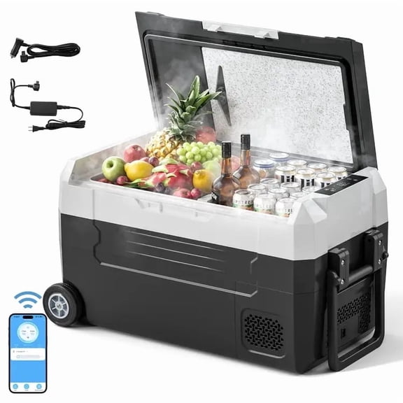 Nepsam 12 Volt Refrigerator, 37 Quart (35L) Car Fridge, Car Refrigerator -4℉~77℉, Portable Freezer for RV, Camping, Travel
