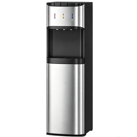Nepsam Bottom Loading Water Cooler Dispenser, Fast Heating & Cooling with LED Night Light, 3 Temp for Home Office Apartment, Silver Aluminum Alloy