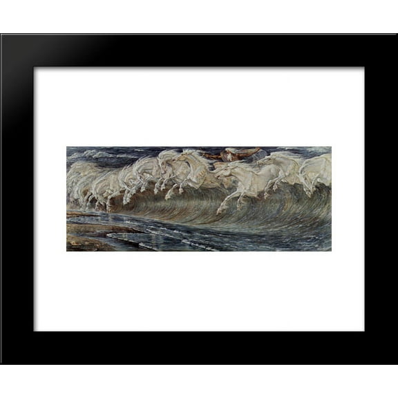 Neptun's Horses 20x24 Framed Art Print by Walter Crane