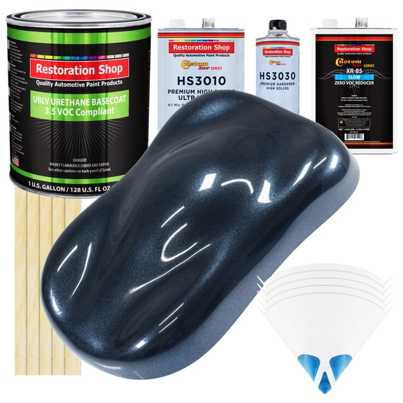 Neptune Blue Firemist Low VOC SLOW PREM 1 Gallon Kit URETHANE BASECOAT Clearcoat