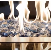 Neptune Blue Reflective Tempered Fire Glass 1/2, 10 lb. Jar by Celestial Fire Glass