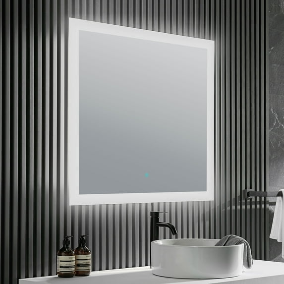 Neptune Frameless 5mm Rectangular LED Bathroom Mirror with Defogger