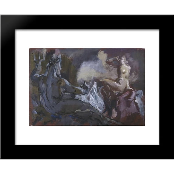 Neptune and Andromeda 20x24 Framed Art Print by Alexandre Jacovleff