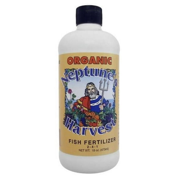 Neptune's Harvest HF118 18 oz Bottle of Organic 2-4-1 Hydrolyzed Concentrated Fish Fertilizer