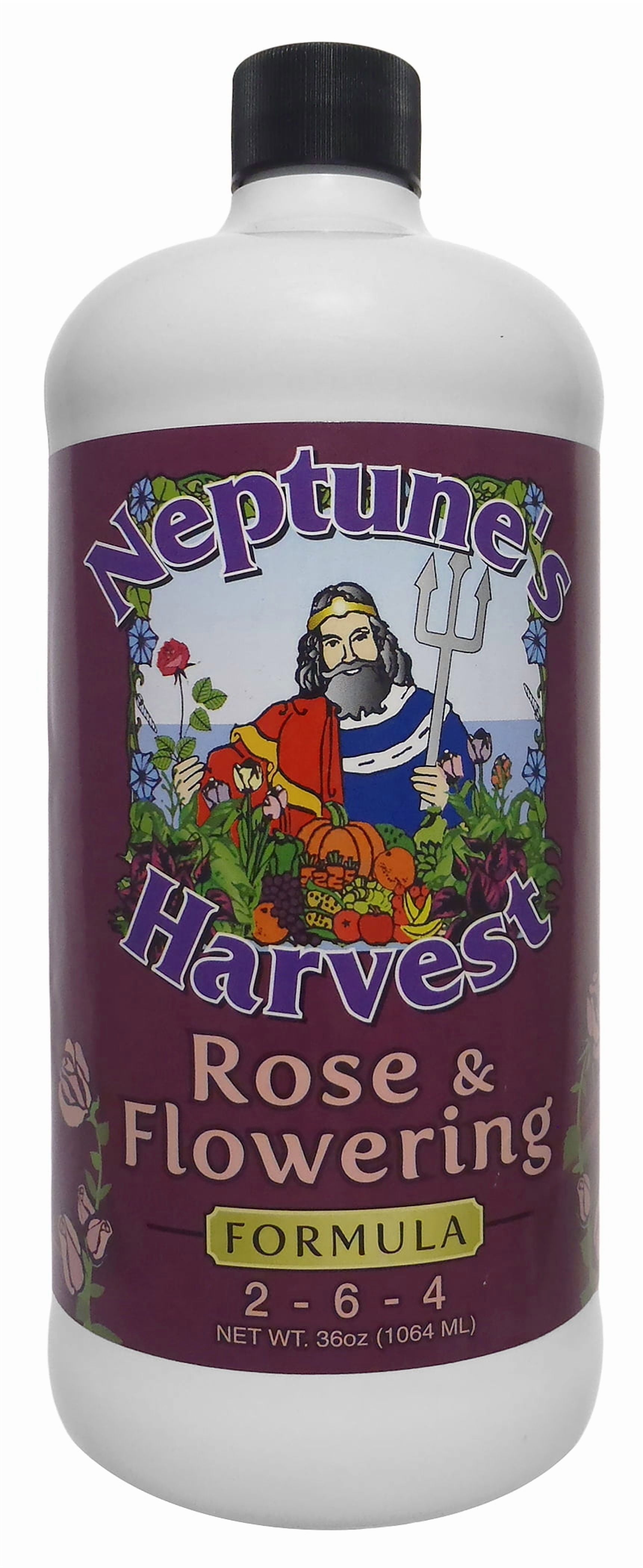 Neptune's Harvest Rose and Flowering Formula 2-6-4 Liquid Fertilizer, 36 oz