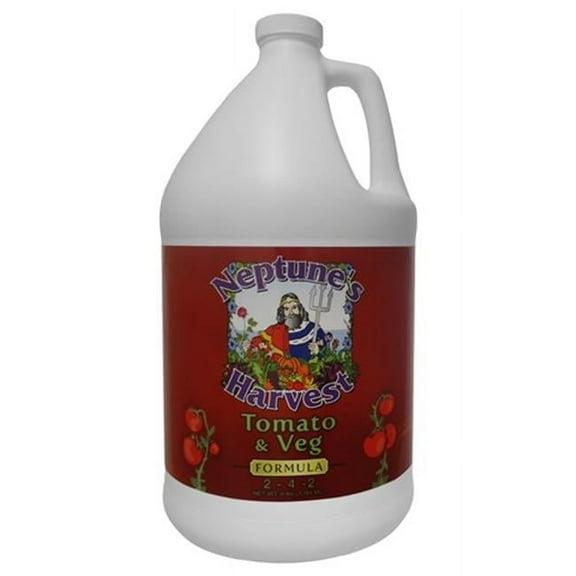 Neptunes Harvest 142 oz Red Label Gallon Tomato & Veg Formula Fertilizer - Pack of 4