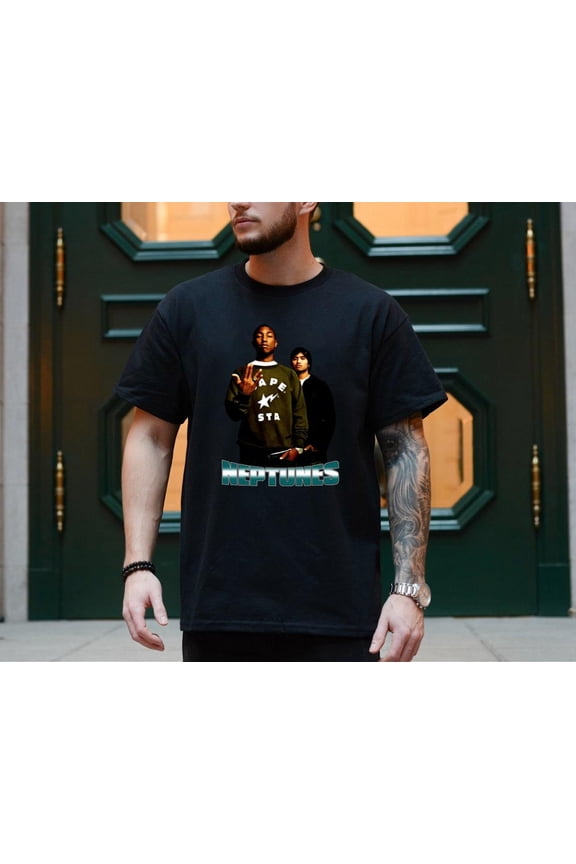 Neptunes T-Shirt - Pharrell Williams Chad Hugo Clipse Grindin' Star Trak Rap Tee, Hot Trend GrolyTee T-shirt S-5XL