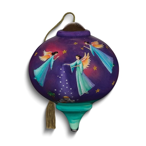 Neqwa Art Sweetly Singing O'er the Plains by Sarah Summers Hand-painted Glass Ornament