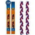 thumbnail image 1 of Ner Mitzvah, 14.5" Handcrafted Braided Havdalah Candle - Red White and Blue - 2 Pack, 1 of 5