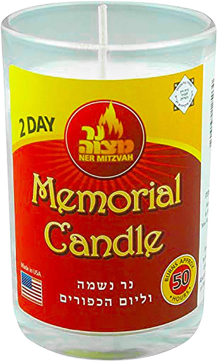 Bougie Havdalah Ner Mitzvah Bleu Et Blanc - Cire Paraffine Multi-Mèches - Cérémonie Juive Shabbat - Lot De 6