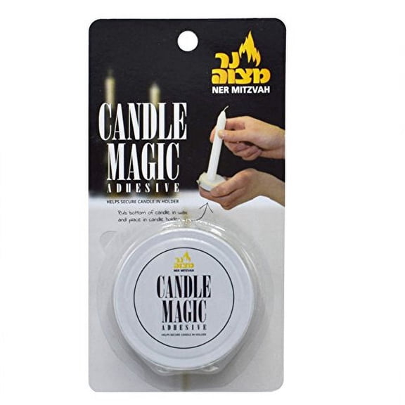 Ner Mitzvah, Candle Adhesive Glue Soft Wax - Secure Candles In Holder