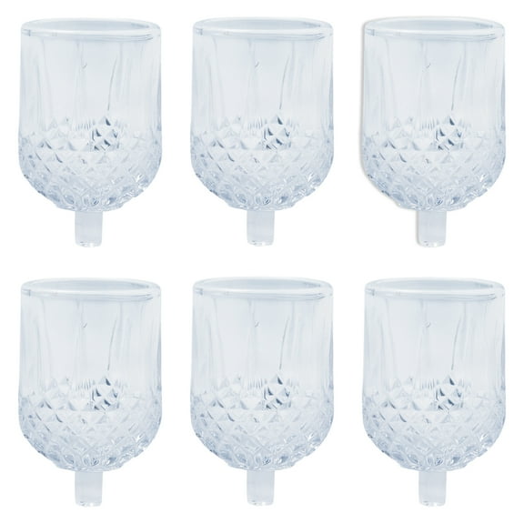 Ner Mitzvah, Crystal Glass Votive Candle Holder - Clear With Peg (6 Pack)