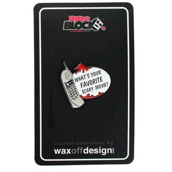 Nerd Block NBK-200629-C Scream Phone "What's Your Favorite Scary Movie" Enamel Collector Pin