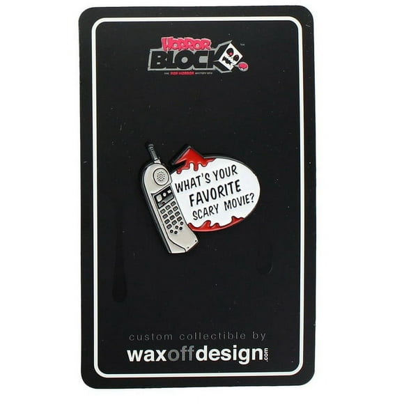 Nerd Block NBK-200629-C Scream Phone "What's Your Favorite Scary Movie" Enamel Collector Pin