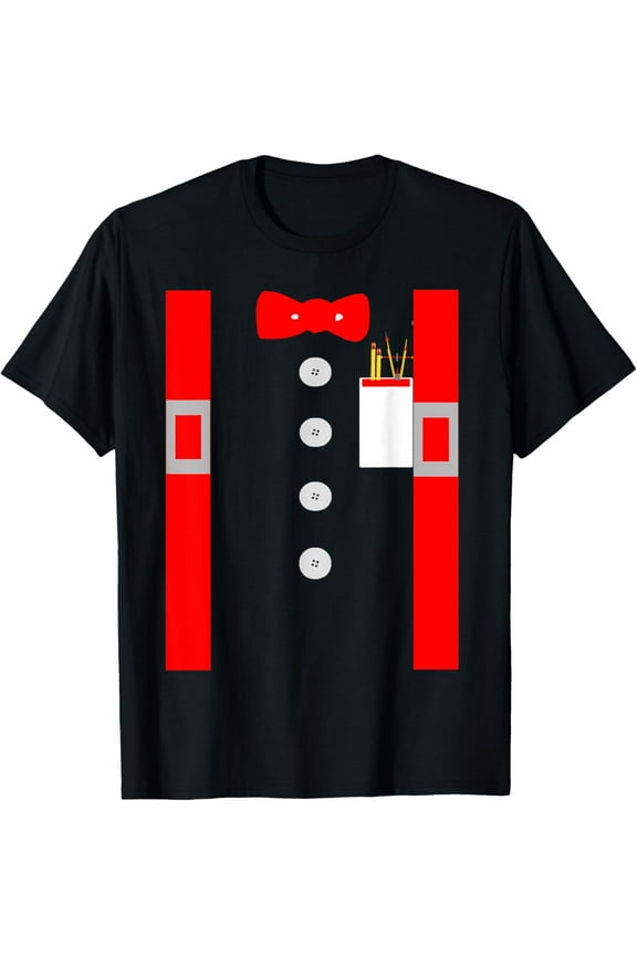 Nerd Costume Shirt Red Suspenders Pocket Protector T-Shirt men and women can wear, black, white, gifts