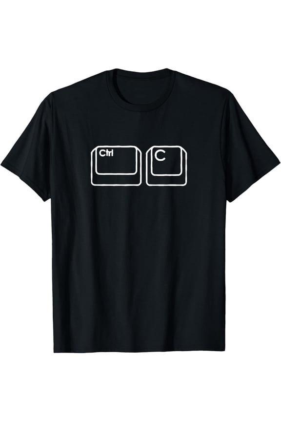 Nerd Dad Ctrl C Copy Paste Matching T-Shirt Shirt T-ShirtMen and women, Black T-shirt, size: Extra large S-4XL