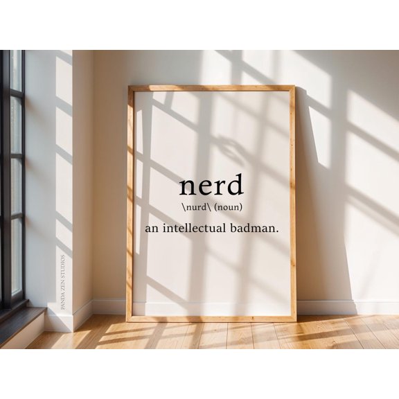 Nerd Definition Print Dictionary Nerd Quote Wall Art Nerd Definition Art Gift For a Nerd Nerd Quote Minimalist Art Print
